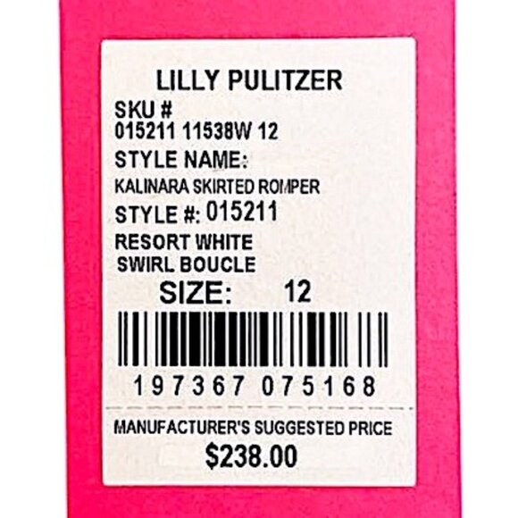 Lilly Pulitzer Kalinara Skirted Romper in Resort White NWT - Size 12 - Picture 10 of 11
